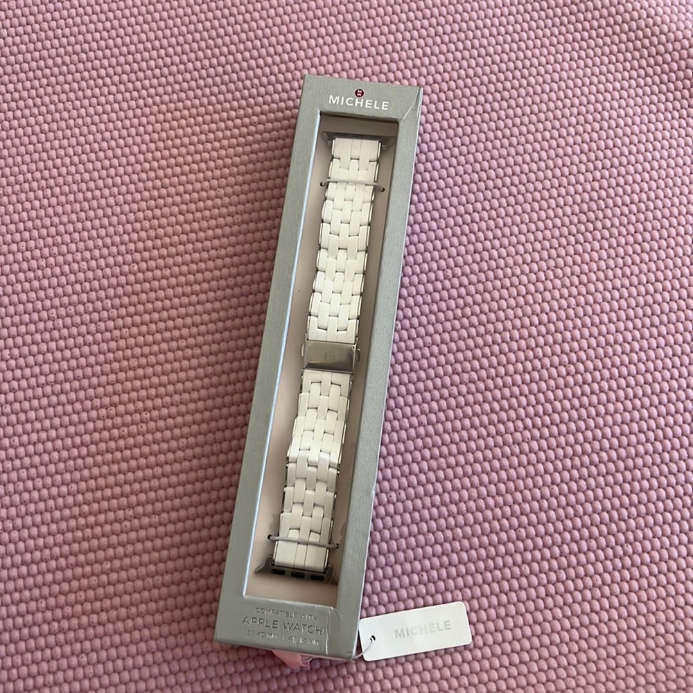 Michele NWT Apple Watch strap in White